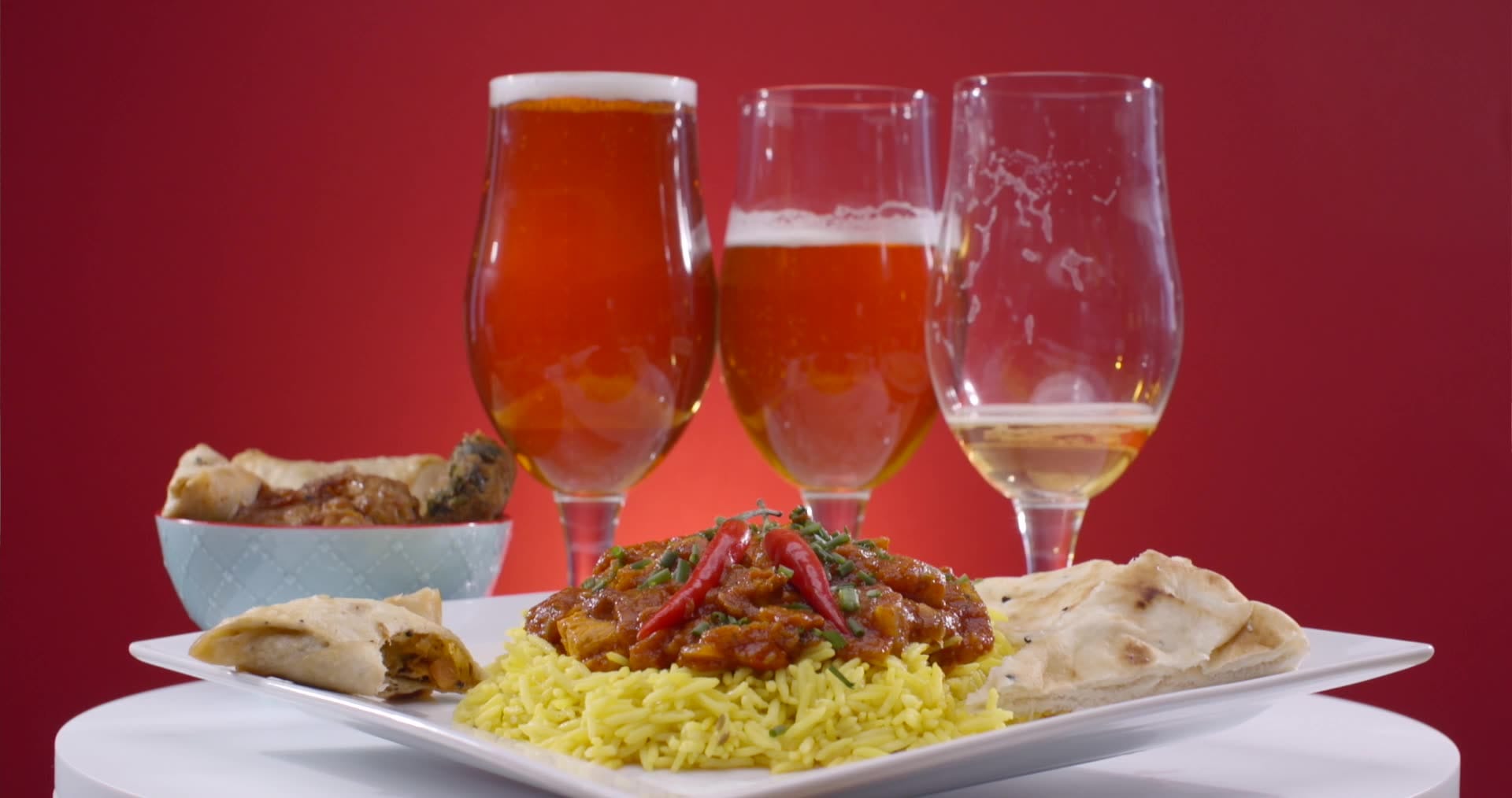 ardex ad curry red background