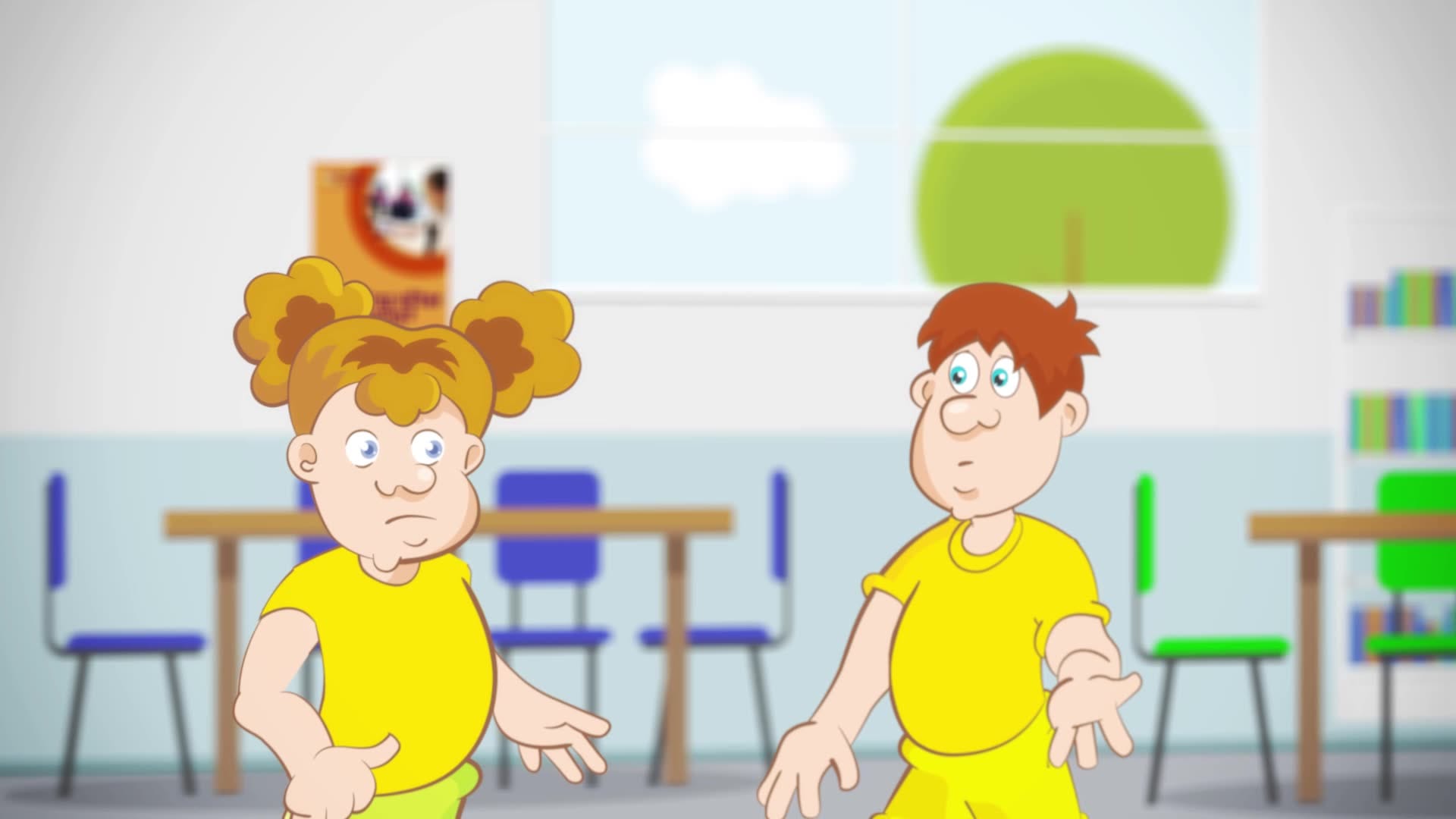animation children unhappy classroom