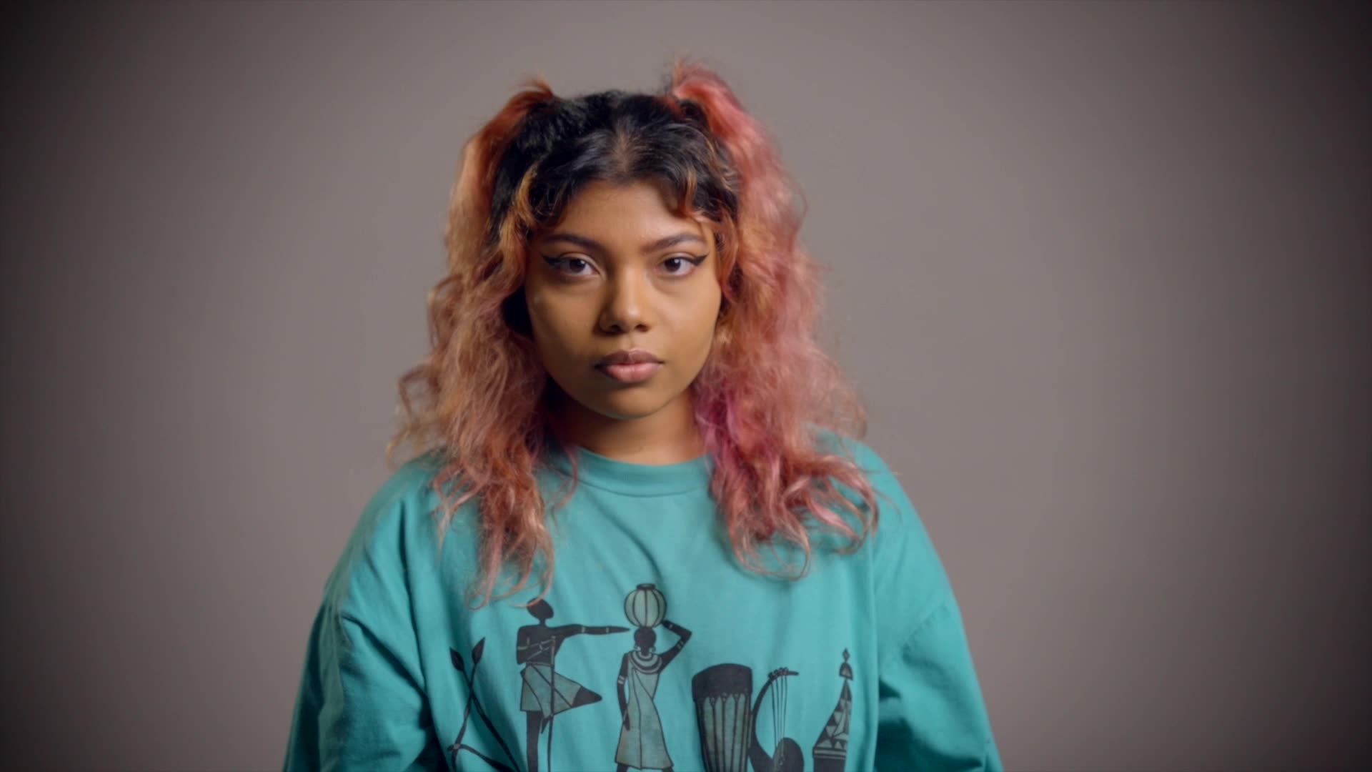 woman interview direst to camera