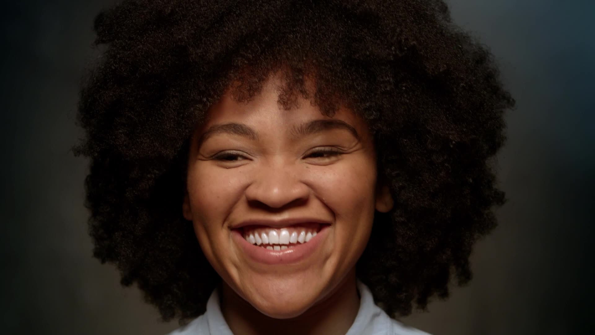 woman happy smiling close-up