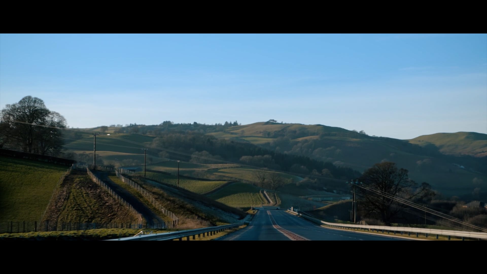 road sunrise landscape cinematic