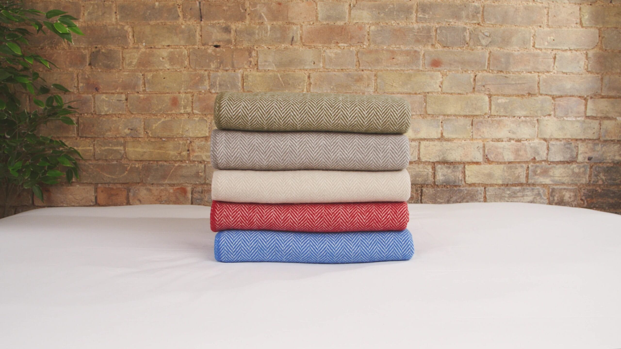 bed room product video covers folded on bed