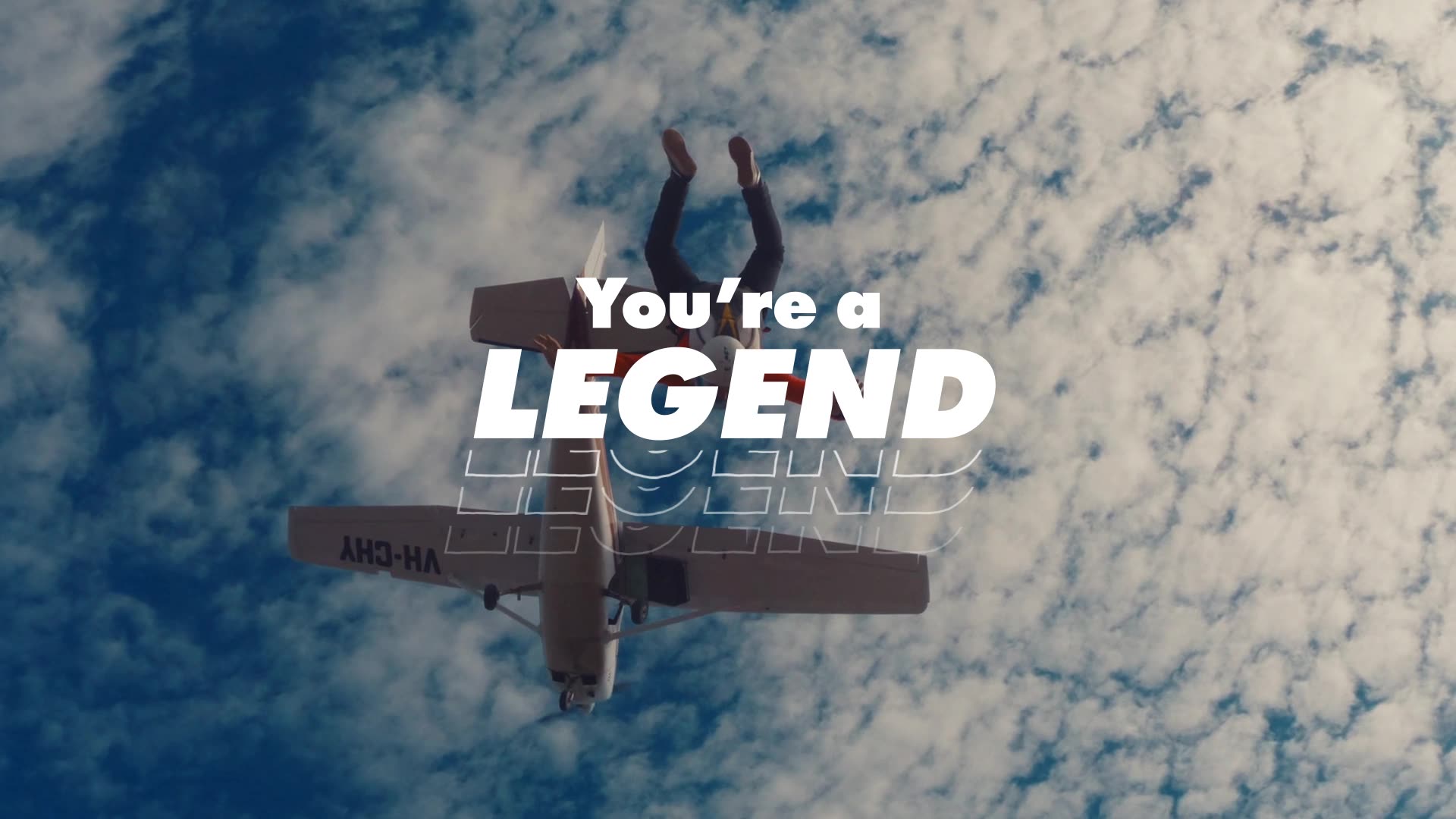 Legend typography plane animation